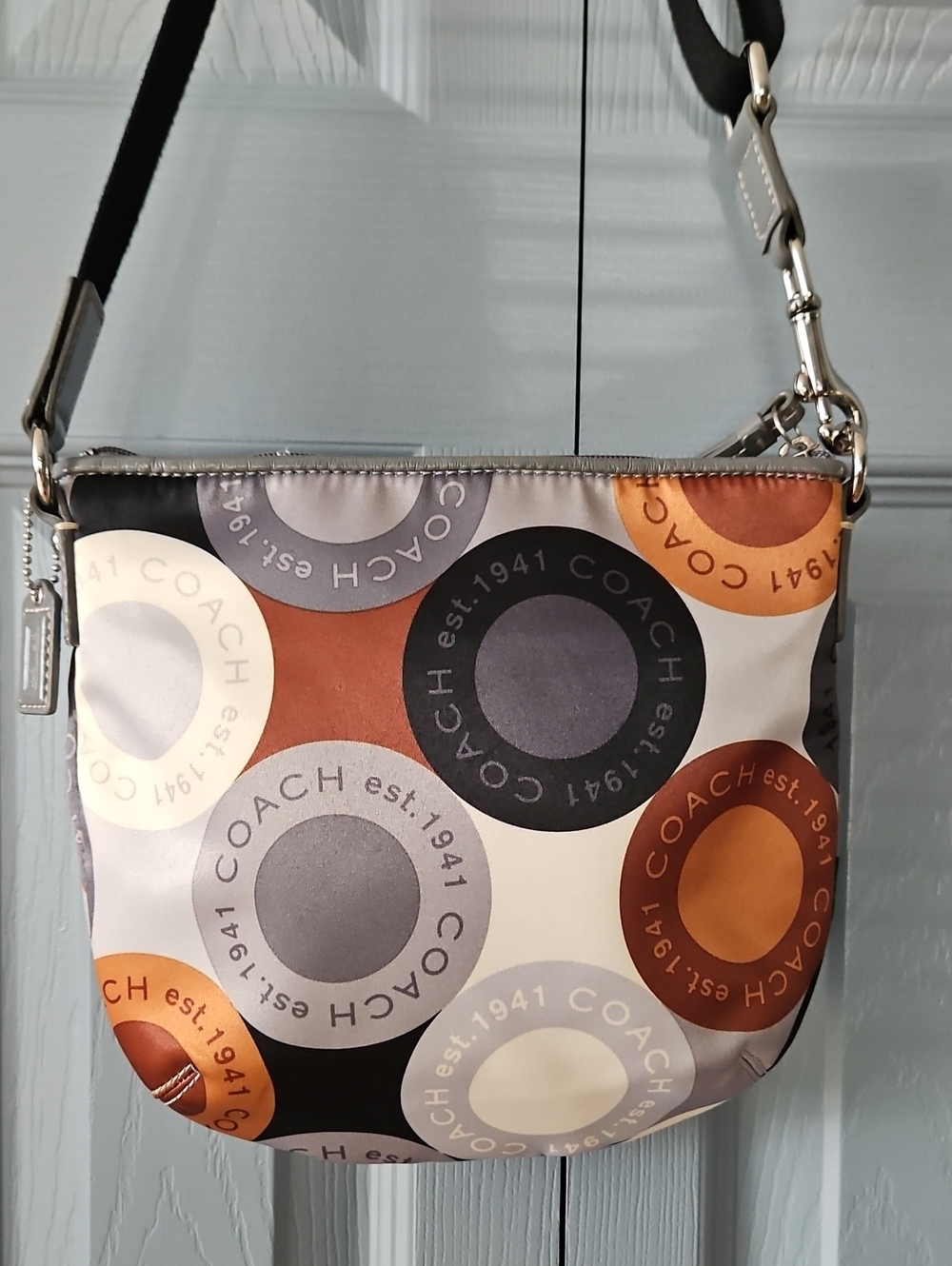 🧡 BIG SALE Coach "Est. 1941" Signature Circular Logo Crossbody Never Used - Picture 4 of 16